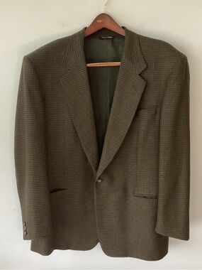⁠CANALI Wool Cashmere Houndstooth Blazer Sport Coat EU 54L US 44L Italy